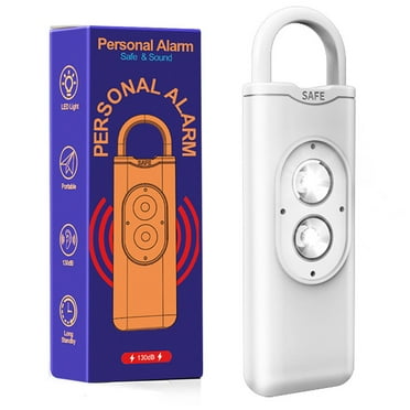 LACKUST Keychains Keyring Key Chain Ring for Home Car Keys,Clearance Keychains Rings for Keys for Men Women for Car,130dB Self-Defense Alarm Keychain with LED Strobe Light,White