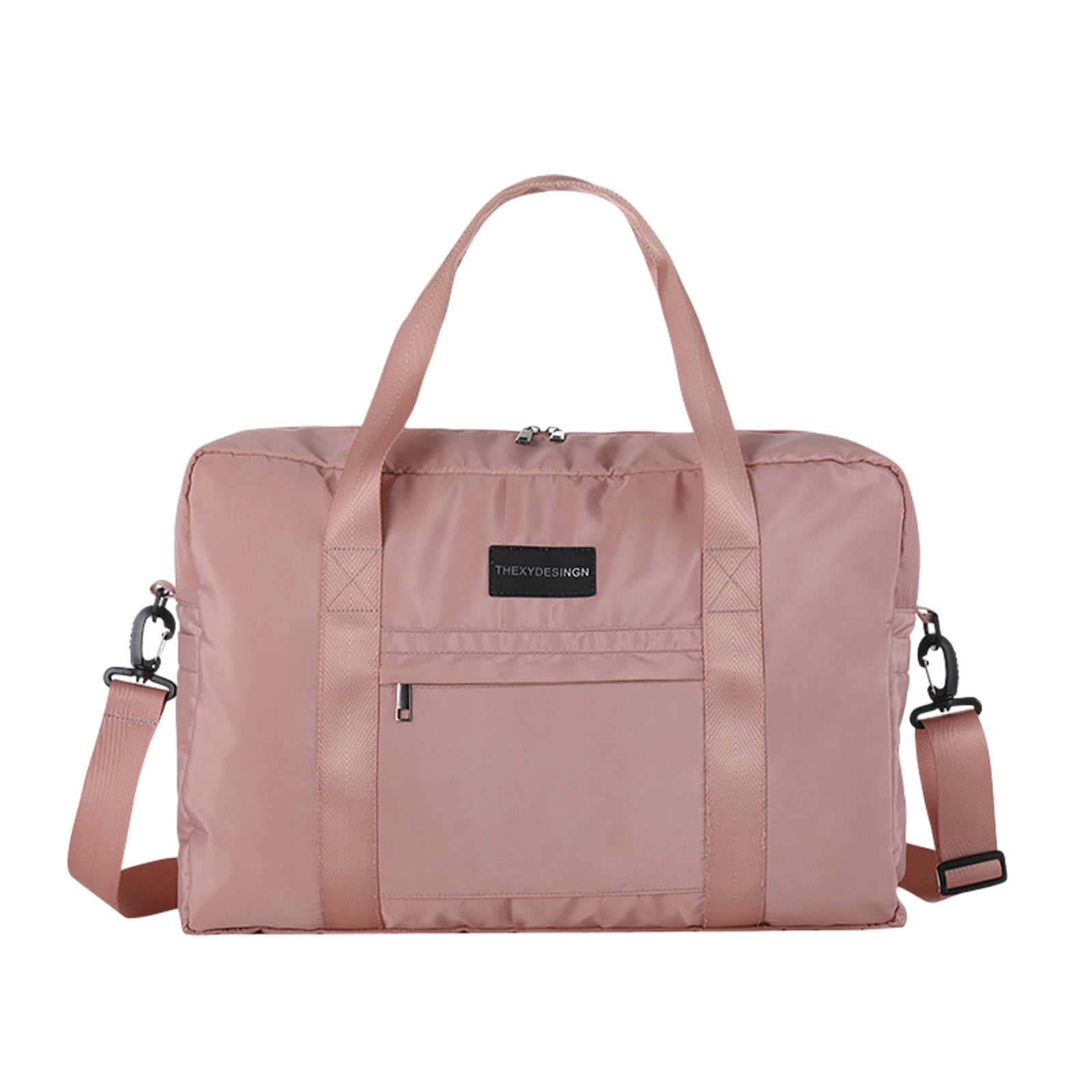 LACKUST Large Travel Tote, Expandable Gym Tote, Carry On Overnight, Trolley Sleeve, Wet Pocket, Travel Duffel Bags,Pink