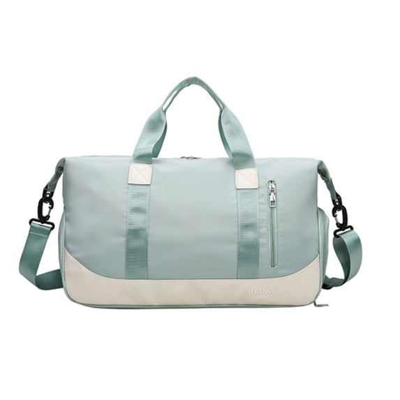 LACKUST Lightweight Sports Gym Bag, Travel Duffel, Wet Pocket & Shoe Compartment, For Men & Women,Green