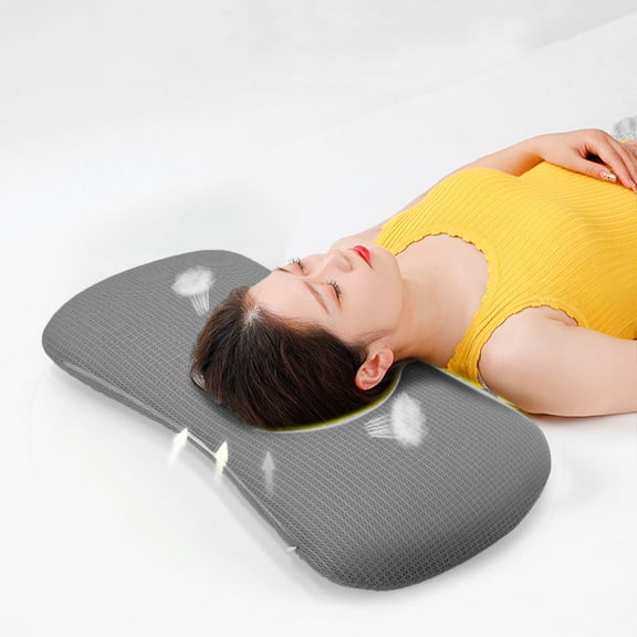 LACKUST Memory Foam Ice Feeling Pillow - Knitted Pillow, Suitable for Home, Hotel, etc.,Dark Gray