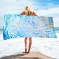 thumbnail image 1 of LACKUST Microfiber Beach Towel Light Blue Quick-Dry Sand-Proof 70x150cm, 1 of 6