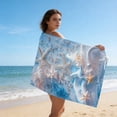 thumbnail image 1 of LACKUST Microfiber Beach Towel Quick Dry Lightweight Travel Towel Ocean Sea Turtle Starfish Seashell Print 27x55 Inch Large Compact Fast Absorbing Sand Free Pool Towel, 1 of 5