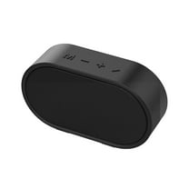 LACKUST Mini Bluetooth 5.3 Speaker with Subwoofer - Portable Desktop Wireless Speaker, 1200mAh Long Battery, Deep Bass for Home Office Outdoor, Black