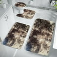 thumbnail image 1 of LACKUST Mixed Colors 4-Piece Bathroom Rugs Set - Soft Comfortable Non-Slip Thick Machine Washable Bath Mats and RugBrown, 1 of 7