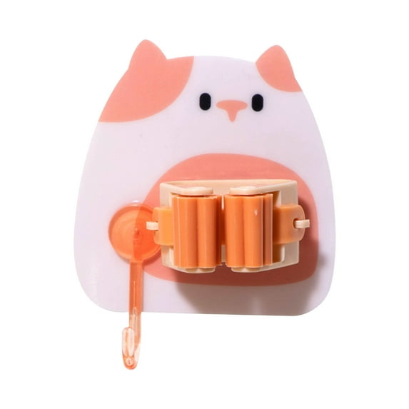 LACKUST Mop Broom Holder Organizer Wall Mount on Sale,Wall Mounted Mop Organizer Brush Mop Hanger Storage Rack Kitchen Tool,Multicolor