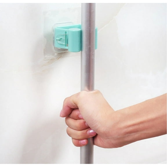 LACKUST Mop Broom Holder Organizer Wall Mount on Sale,Wall Mounted Mop Umbrella Brush Hanger Storage Rack Kitchen Tool,multcolor