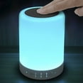 thumbnail image 1 of LACKUST Multifunctional Night Light Bluetooth Speaker Touchs Color Changing Colorful Pat Light Wireless Speaker Heavy And Shocking Plug-in Card Portable Speaker,White, 1 of 8