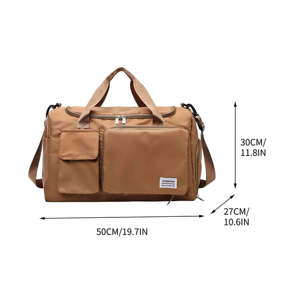 LACKUST New Large Capacity Crossbody Bag, Multiple Compartments, Cloth, Shoulder Style,Khaki