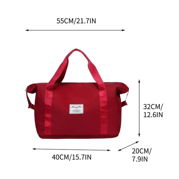 LACKUST New Nylon Crossbody Bag, Large Capacity, Multiple Compartments, Shoulder Style,Red