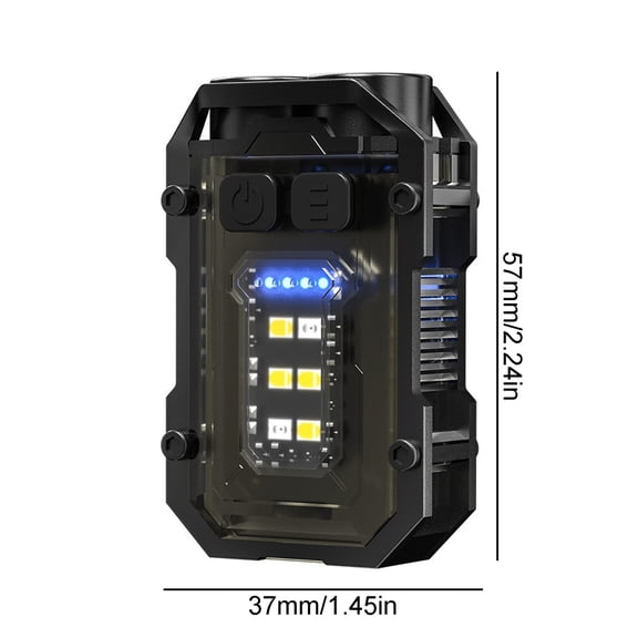 LACKUST New Type-C Rechargeable Mini Steel Keychain Light,Clearance Keychains Rings for Keys for Men Women for Car,High Brightness,B
