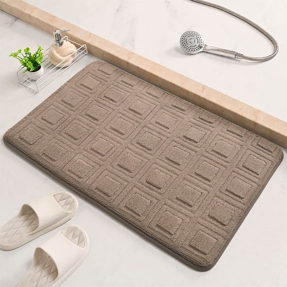LACKUST Non-Slip Bath Mat 15.7"x23.6" Soft Velvet Absorbent Bathroom Door Mat Quick Dry with PVC Backing