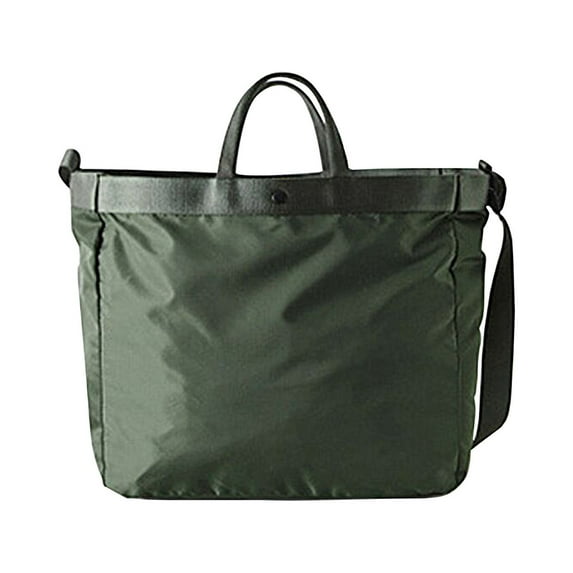 LACKUST Nylon Handbag, Lightweight, Portable, Shoulder Tote, Multi-use (Work, School, Gym, Beach, Travel),Army Green
