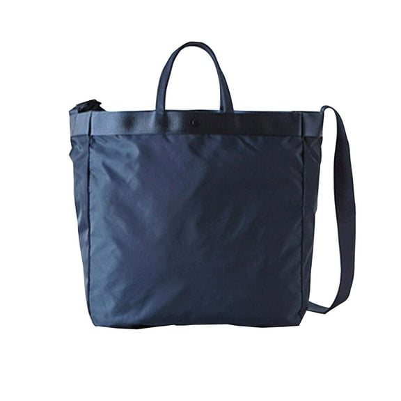 LACKUST Nylon Handbag, Lightweight, Portable, Shoulder Tote, Multi-use (Work, School, Gym, Beach, Travel),Navy