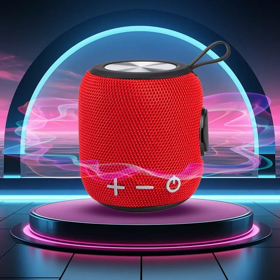LACKUST Outdoor Cycling Portable Subwoofer Bluetooth 5.3 Long Battery Life HIFI Sound Effect Waterproofs Plug-in Bluetooth Speaker,Red