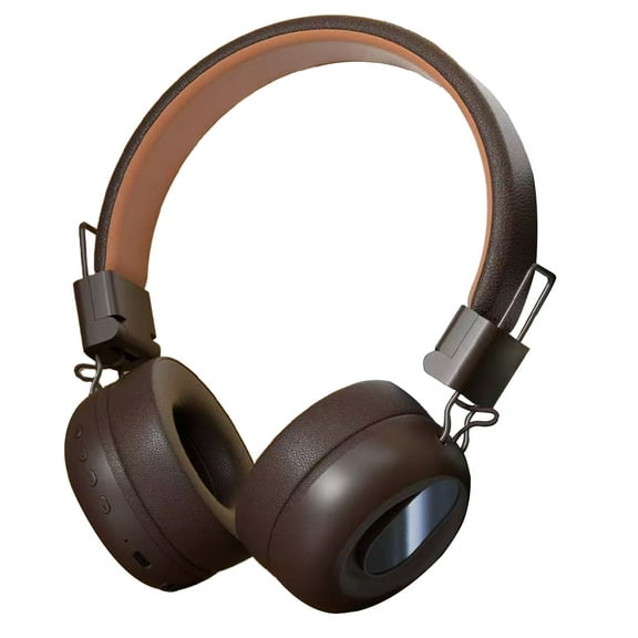 LACKUST Over-Ear Wireless Bluetooth 5.4 Headphones - Foldable Soft Headband, Low Latency for Gaming & Sports, Long Battery Life, Brown