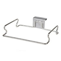 LACKUST Over The Door Hooks,Garbage Bag Over The Door Hanging Mounted Cabinet Under Sink Trash Stand,silver