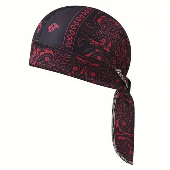 LACKUST Paisley Pirate Hat for Men Women Stretch Skull Cap Bandana Do Rag Unisex Pirate Headwear for Halloween Costume & Outdoor Casual