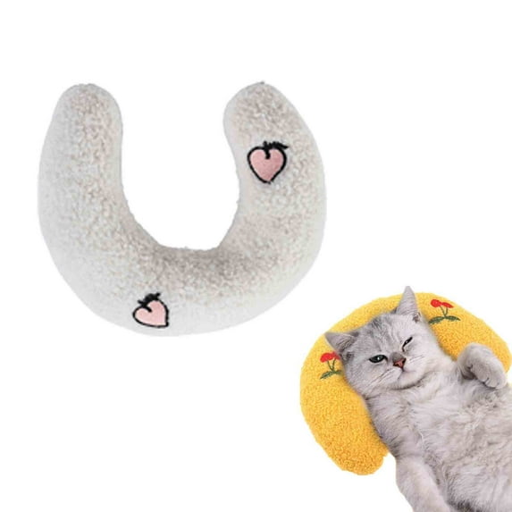 LACKUST Pet Dog Pillow - Protects Cervical Deep Sleep, U-shaped Pillow,White