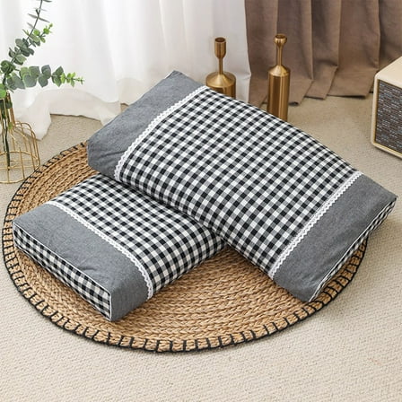 LACKUST Pillow - Adult Cervical Pillow, Whole Buckwheat Pillow,Black