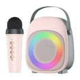 thumbnail image 1 of LACKUST Pink Karaoke Bluetooth Speaker with Microphone - Portable Mini Wireless Speaker with Colorful Lights, Long Battery Life for Outdoor/Party/Home Use, 1 of 1