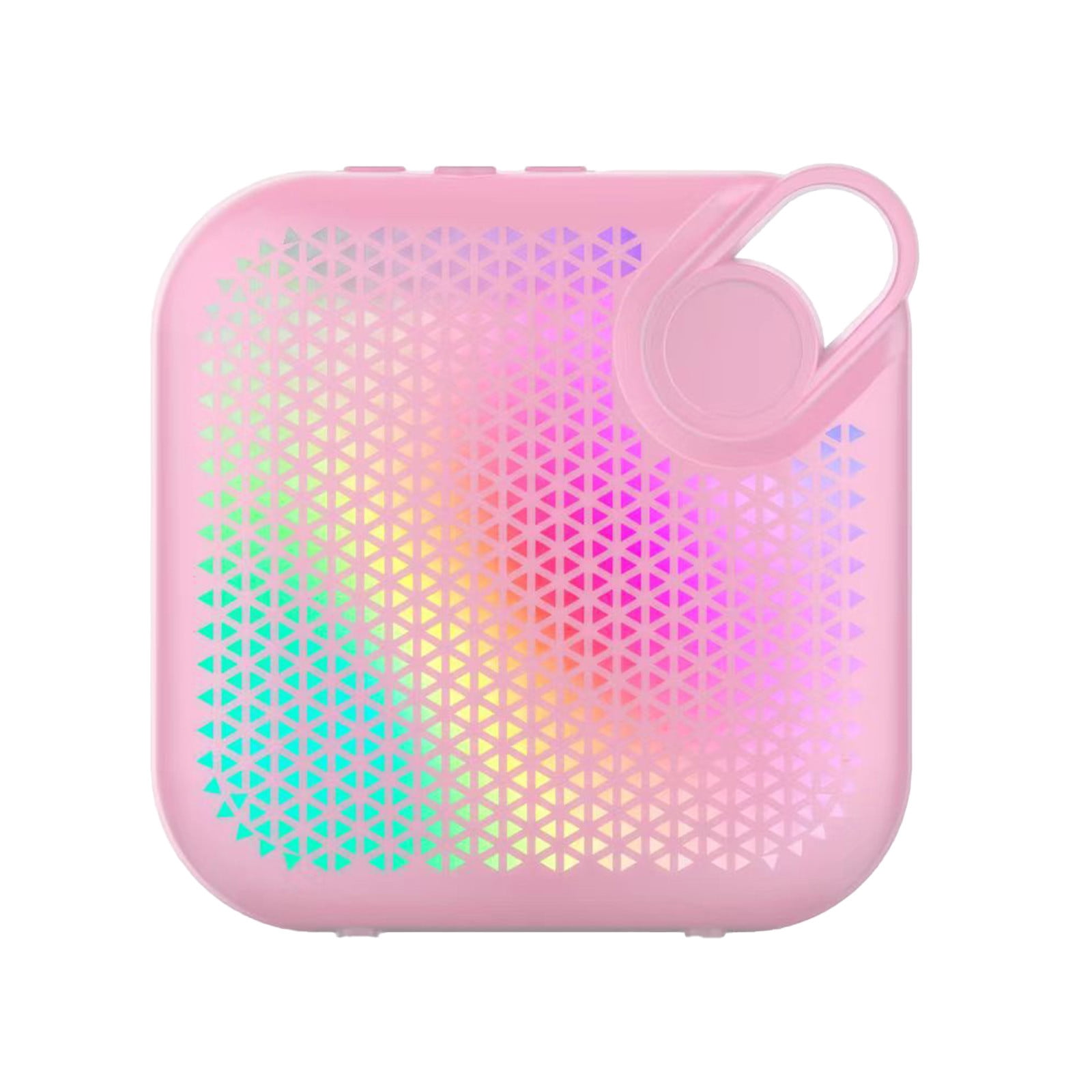 LACKUST Pink RGB Bluetooth Speaker 5.3, Low Latency Gaming Desktop Speaker with LED Lights, Long Battery Life & Room-Filling Sound