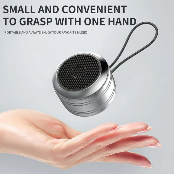 LACKUST Portable Bluetooth 5.0 Speaker, Outdoor Wireless Speaker, Ultra-Long Play-time 15 Hours, Suitable For Home, Pool, Beach, Boating, Hiking, Camping,Silver