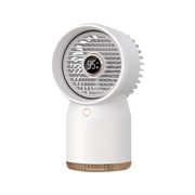LACKUST Portable Fan with LED Display - Water Spray Humidifying Fan,Portable Air Conditioners Desk Fans,Portable Evaporative Cooling Fan with Spray for Home Bedroom Office,White
