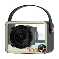 LACKUST Portable Transparent Bluetooth Speaker with RGB Lights, Bluetooth 5.2 Wireless Speaker, Stereo Sound, TF Card Support, Small Outdoor Travel Speaker - Black