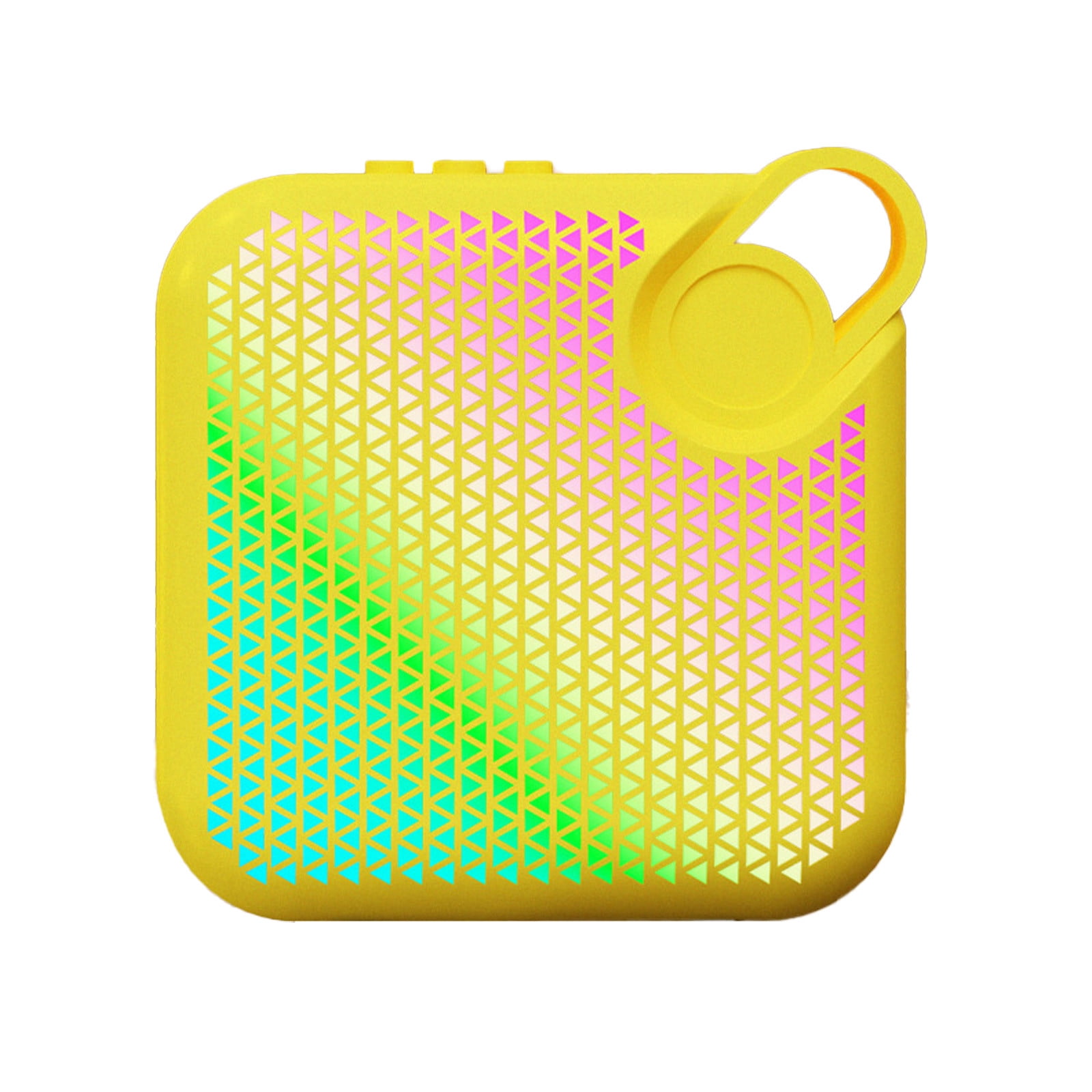 LACKUST RGB Bluetooth Speaker 5.3, Low Latency Wireless Desktop Speaker with Colorful Lights, Room-Filling Sound, Yellow Portable Gaming Movie Speaker