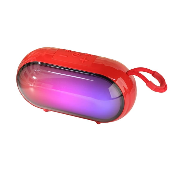 LACKUST RGB Bluetooth Speaker 5.3, Red Desktop Wireless Speaker with Low Latency, Room-Filling Sound & Colorful Lights for Gaming/Movie Night
