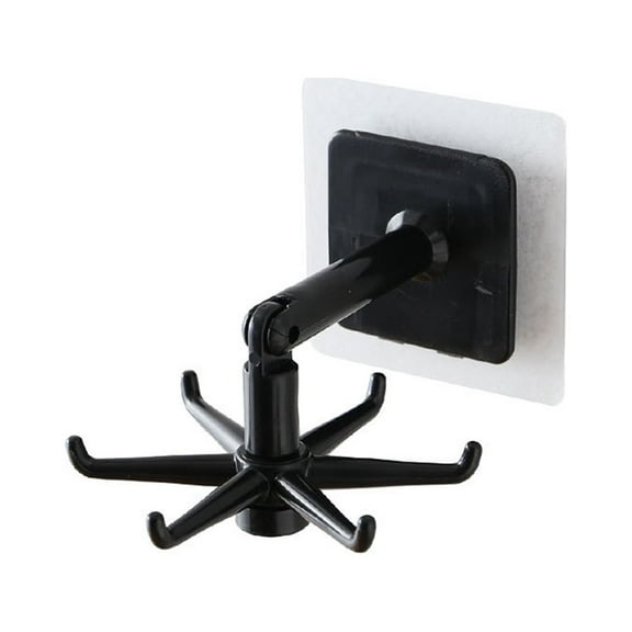 LACKUST Robe Hooks for Bathrooms on Sale,Kitchen Gadgets Bracket Accessories Bath Hook Wall Mounted 360° Rotating,Black