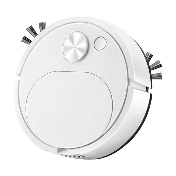 LACKUST Robot Mop,Smart Sweeping Robot Sweeping And Mopping 3 In 1 Rechargeable Cleaning Machine Mini Vacuum Cleaner,White