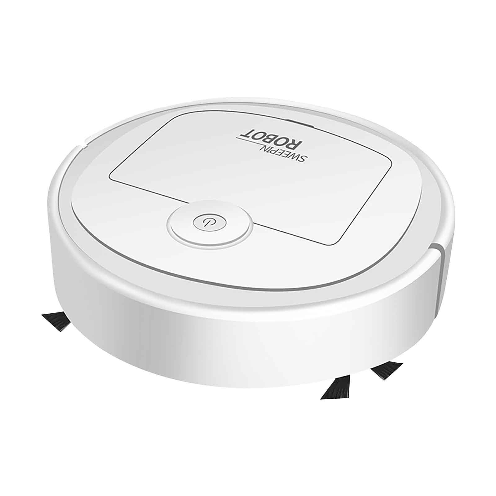 LACKUST Robot Pet Hair Vacuum,Smart Sweeping Robot Sweeping And Mopping Rechargeable Cleaning Machine Mini Vacuum Cleaner,White