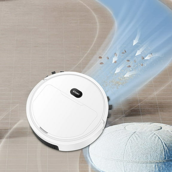 LACKUST Robot Vacuum and Mop Combo,Intelligent Vacuum Cleaner Automatic Lazy Home Use Sweeping Suction Mopping Integrated Sweeper USB Rechargeable Vacuum Cleaner,White