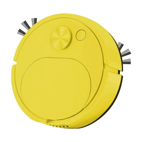 LACKUST Robotic Vacuums,Smart Sweeping Robot Sweeping And Mopping 3 In 1 Rechargeable Cleaning Machine Mini Vacuum Cleaner,Yellow