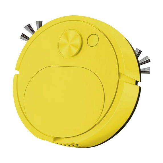 LACKUST Robotic Vacuums,Smart Sweeping Robot Sweeping And Mopping 3 In 1 Rechargeable Cleaning Machine Mini Vacuum Cleaner,Yellow