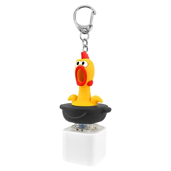 LACKUST Screaming Chicken Keychain,Clearance Keychains Rings for Keys for Men Women for Car,Decompression Toy with Sound,Yellow