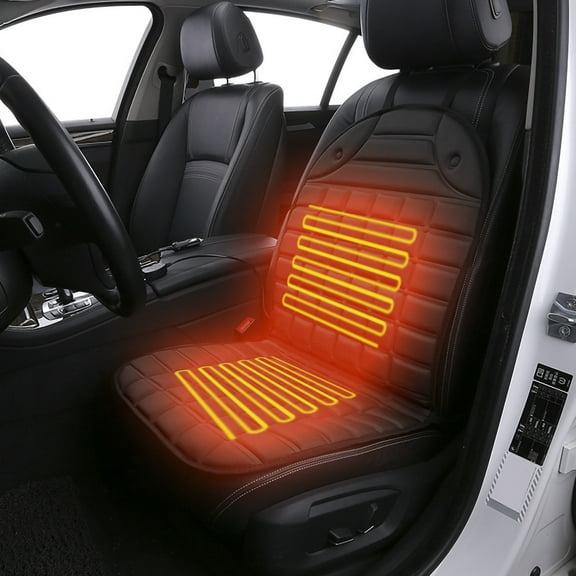 LACKUST Seat Cushion Clearance,12V Seat Cushion for Car Truck,Car Seat Cushion Pad for Front Seats Driving Back and Butt Pain,Black