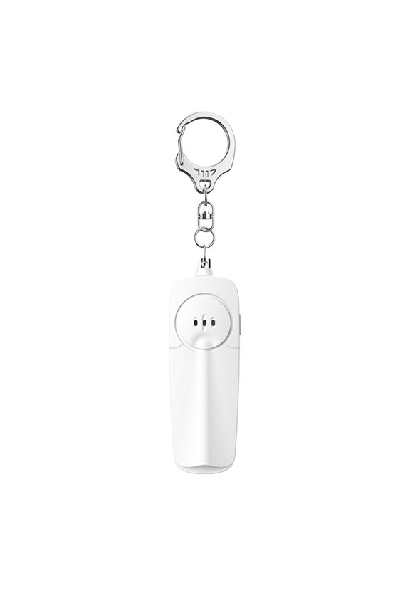 Self-Defense Flashlight Keychain with Alarm,Clearance Keychains Rings for Keys for Men Women for Car,Easy to Carry and Operate,White