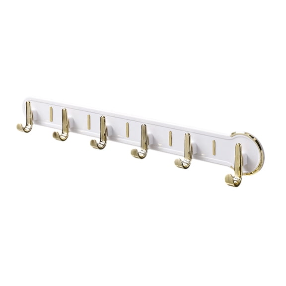 LACKUST Shower Hooks Clearance,Coat Rack Wall Mounted - 6 Hooks,Heavy Duty,For Hanging,Adhesive Hooks,Utility Hooks for Organizing Living Room,Dormitory and Bathroom Supplies,White