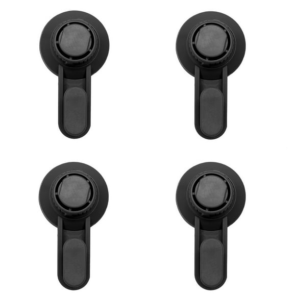 LACKUST Shower Hooks Suction Cup Clearance,Vacuum Cup Hook Hookless Suction Cup Bathroom Kitchen Suction Cup Hook 4PCS,Black