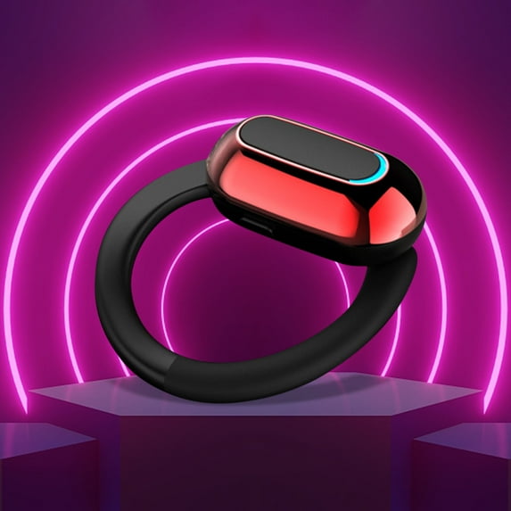 LACKUST Single Ear Hanging Stereo Earphones,Clearance Noise Cancelling Bluetooth Headphones for Kids,Wireless Intelligent Bluetooth,Red