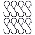 thumbnail image 1 of LACKUST Small S Shape Hook on Sale,8 Pcs S Hooks for Hanging S Shaped Hooks for Kitchen Utensil and Closet Rod,Black, 1 of 9