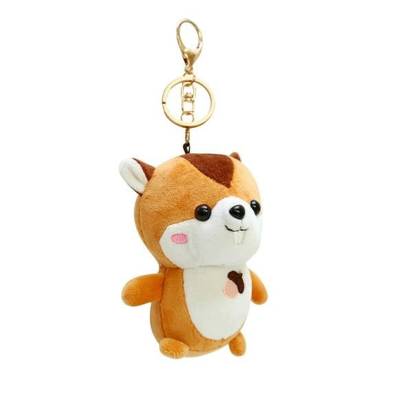 LACKUST Squirrel Toy Pendant Keychain,Clearance Keychains Rings for Keys for Men Women for Car,Cute School Bag Ornament,Coffee