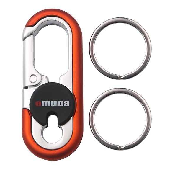 LACKUST Stainless Steel Car Key Chain,Clearance Keychains Rings for Keys for Men Women for Car,Waist Hanging Design for Men & Women,Orange