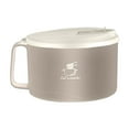 thumbnail image 1 of LACKUST Stainless Steel Instant Ramen Bowls,Large Ramen Bowl with Handles and Lids Instant Noodle Bowl for Student Dormitory Picnic Camping Home Kitchen Office,Khaki, 1 of 6
