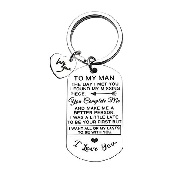 LACKUST Stainless Steel Keychain,Clearance Keychains Rings for Keys for Men Women for Car,Perfect Valentine's Day or Anniversary Gift for Couples,B