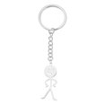 thumbnail image 1 of LACKUST Stainless Steel Middle Finger Earring Pendant Keychain,Clearance Keychains Rings for Keys for Men Women for Car,Funny Doodle Design,Silver, 1 of 1