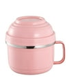 thumbnail image 1 of LACKUST Stainless Steel Ramen Bowls with Chopsticks,33oz Bento Bowl Ramen Bowl Set,Microwave Noodles Bowl Instant for Kitchen Student Dormitory Office Apartment Essentials,Pink, 1 of 6