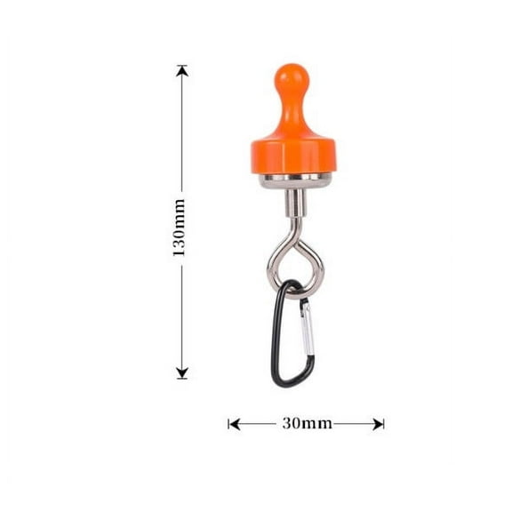LACKUST Suction Cup Hook,Outdoor Lightweight Magnetic Hook Suction Cup Hook Magnet Hook Clip,Orange